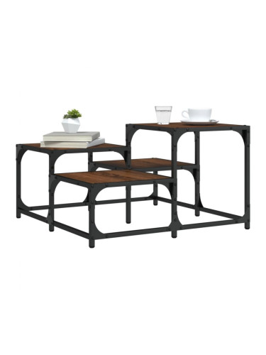 Sonata H Кафе маса, кафяв дъб, 68x68x40 см, инженерно дърво