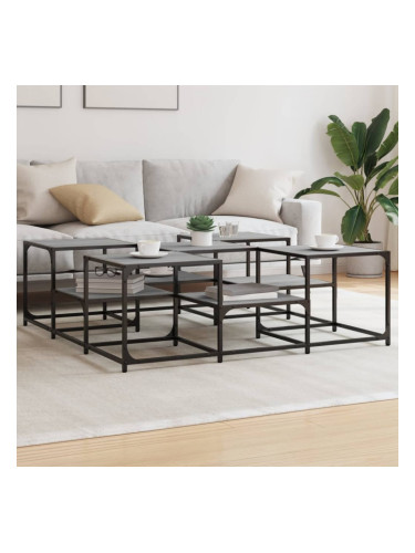 Sonata H Кафе маса, сив сонома, 121x121x40 см, инженерно дърво