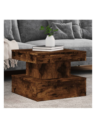 Sonata H Маса за кафе с LED осветление, опушен дъб, 50x50x40 см