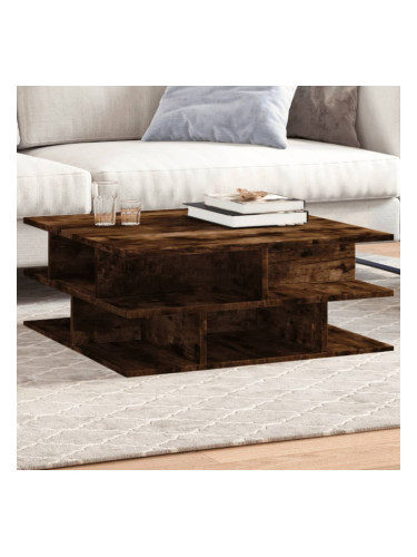 Sonata H Кафе маса, опушен дъб, 70x70x29 см, инженерно дърво