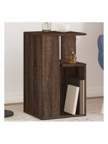 Sonata H Странична маса, кафяв дъб, 35x35x60 см, инженерно дърво