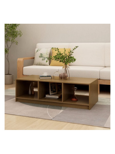 Sonata H Маса за кафе, меденокафява, 110x50x34 см, борово дърво масив