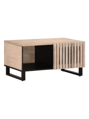 Sonata H Маса за кафе, бяла, 80x51x40 см, масивно мангово дърво