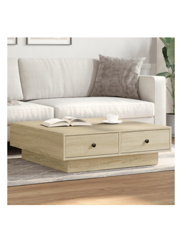 Sonata H Маса за кафе, дъб сонома, 90x90x28 см, инженерно дърво