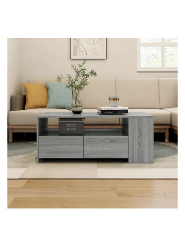 Sonata H Кафе маса, сив сонома, 102x55x42 см, инженерно дърво