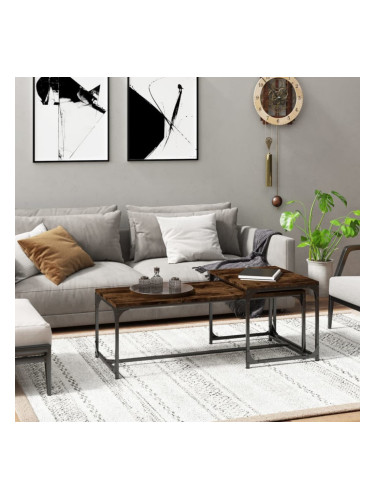 Sonata H Кафе маси, 2 бр, опушен дъб, инженерно дърво