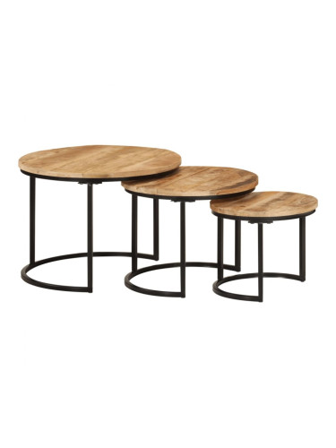 Sonata H Стифиращи маси, 3 бр, манго масив