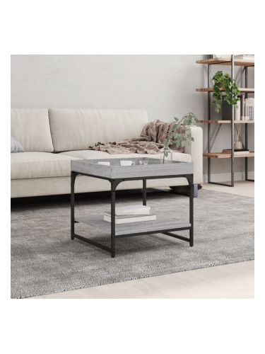 Sonata H Кафе маса, сив сонома, 49,5x49,5x45 см, инженерно дърво