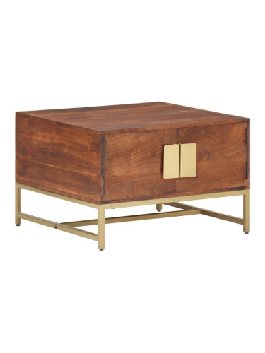 Sonata H Маса за кафе, меденокафява, 67x67x45 см, акациево дърво масив