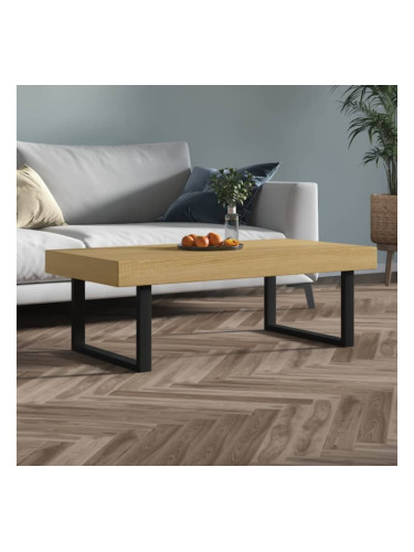 Sonata H Маса за кафе, светлокафяво и черно, 120x60x40 см, МДФ и желязо