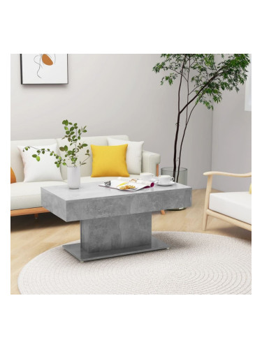 Sonata H Маса за кафе, бетонно сива, 96x50x45 см, инженерно дърво