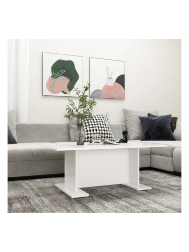 Sonata H Маса за кафе, бяла, 103,5x60x40 см, инженерно дърво