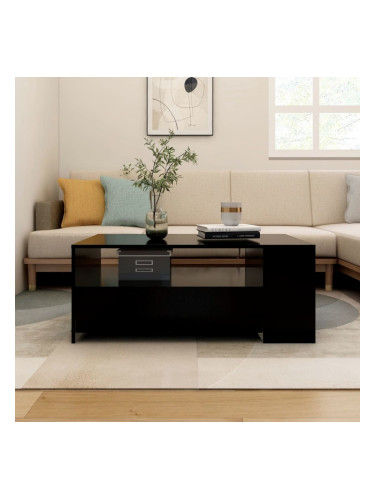 Sonata H Кафе маса, черна, 102x55x42 см, инженерно дърво