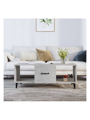 Sonata H Кафе маса, бетонно сива, 102x50x40 см, инженерно дърво