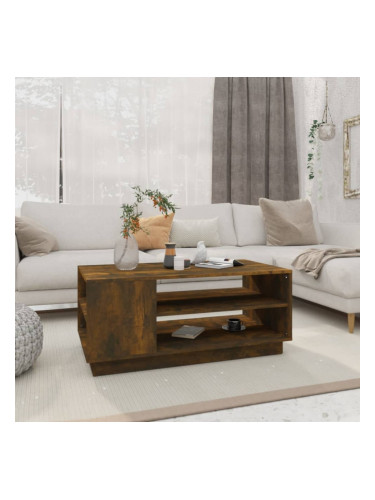 Sonata H Кафе маса, опушен дъб, 102x55x43 см, инженерно дърво