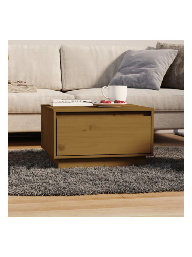 Sonata H Кафе маса, меденокафява, 55x56x32 см, борово дърво масив