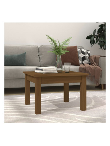 Sonata H Кафе маса, меденокафява, 45x45x30 см, бор дърво масив