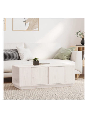 Sonata H Кафе маса, бяла, 110x50x40 см, борово дърво масив