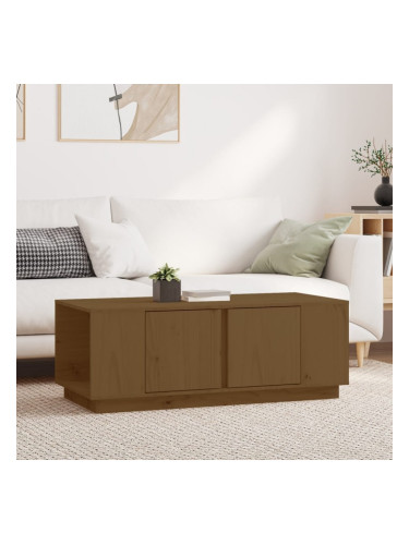 Sonata H Кафе маса, меденокафява, 110x50x40 см, бор дърво масив