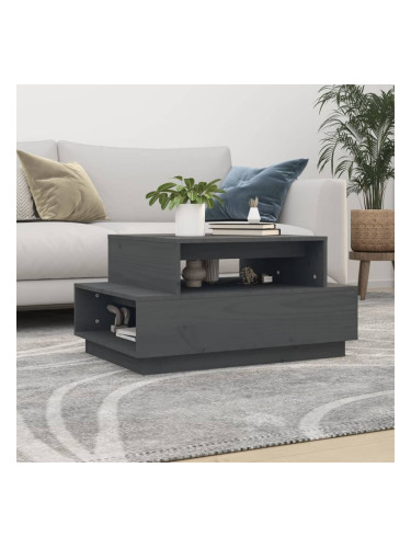 Sonata H Кафе маса, сива, 80x55x40,5 см, борово дърво масив