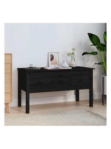 Sonata H Кафе маса, черна, 102x49x55 см, борово дърво масив