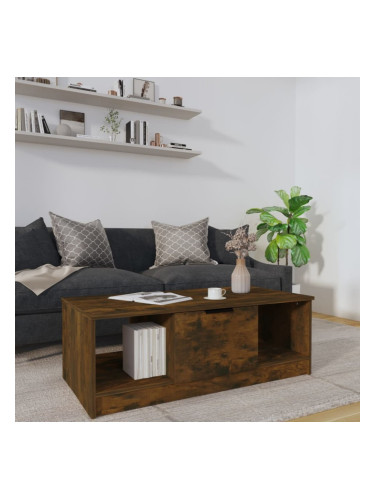 Sonata H Кафе маса, опушен дъб, 102x50x36 см, инженерно дърво