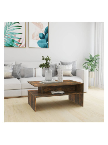 Sonata H Кафе маса, опушен дъб, 90x60x42,5 см, инженерно дърво