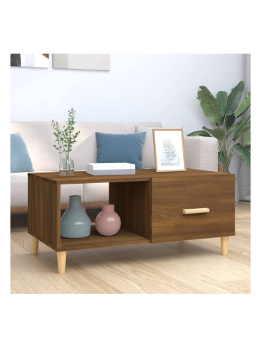 Sonata H Кафе маса, кафяв дъб, 89,5x50x40 см, инженерно дърво