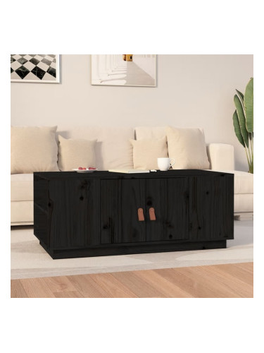 Sonata H Кафе маса, черен, 100x50x41 см, борово дърво масив