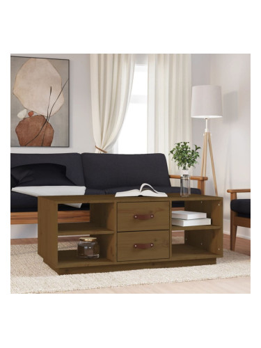 Sonata H Кафе маса, меденокафява, 100x50x41 см, борово дърво масив