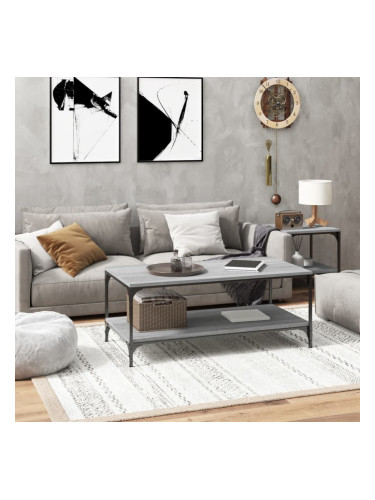 Sonata H Кафе маса, сив сонома, 80x50x40 см, инженерно дърво