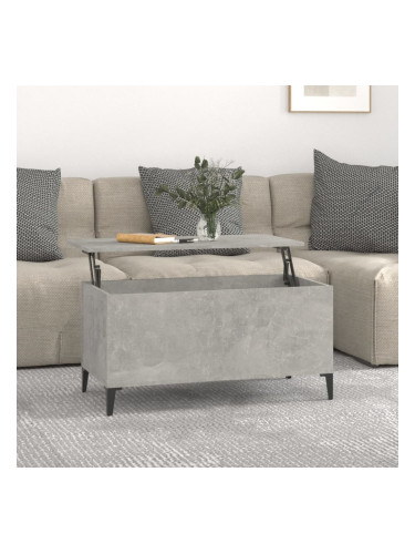 Sonata H Кафе маса, бетонно сива, 90x44,5x45 см, инженерно дърво