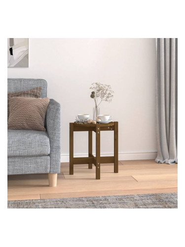 Sonata H Кафе маса, меденокафява, Ø 42,5x45 см, борово дърво масив