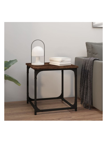 Sonata H Странична маса, опушен дъб, 40x40x40 см, инженерно дърво