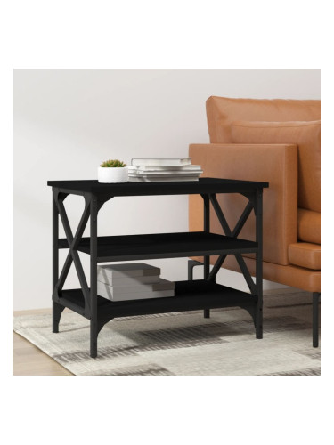 Sonata H Странична маса, черна, 55x38x45 см, инженерно дърво