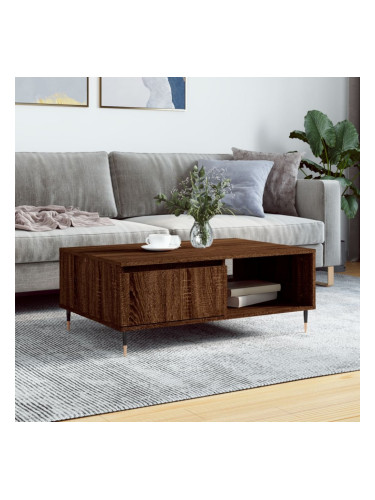 Sonata H Кафе маса, кафяв дъб, 90x60x35 см, инженерно дърво