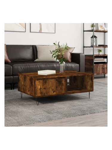 Sonata H Кафе маса, опушен дъб, 90x60x35 см, инженерно дърво