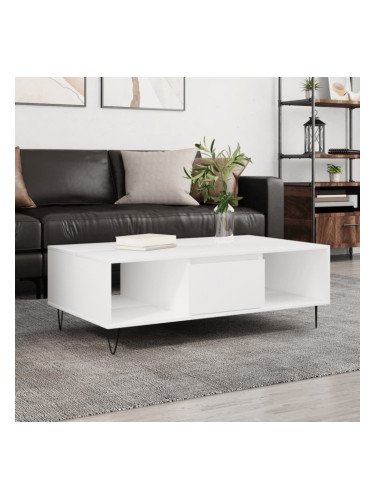 Sonata H Кафе маса, бяла, 104x60x35 см, инженерно дърво