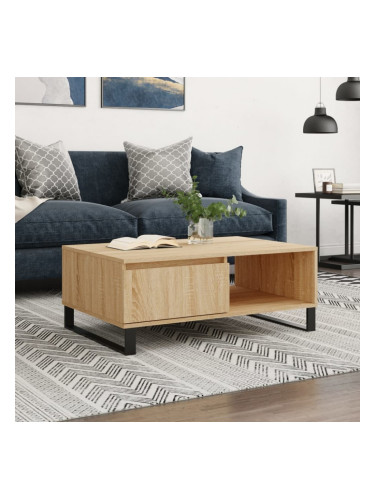 Sonata H Кафе маса, дъб сонома, 90x60x35 см, инженерно дърво