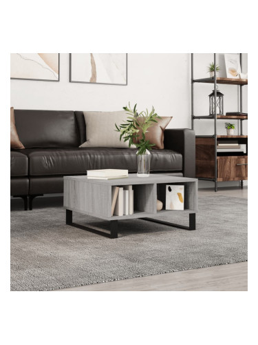 Sonata H Кафе маса, сив сонома, 60x60x30 см, инженерно дърво