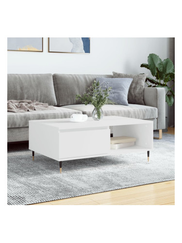 Sonata H Кафе маса, бяла, 90x60x35 см, инженерно дърво