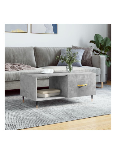 Sonata H Кафе маса, бетонно сива, 90x50x40 см, инженерно дърво