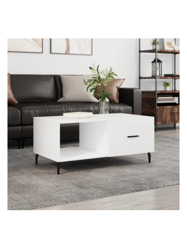 Sonata H Кафе маса, бяла, 90x50x40 см, инженерно дърво