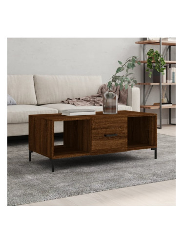 Sonata H Кафе маса, кафяв дъб, 102x50x40 см, инженерно дърво