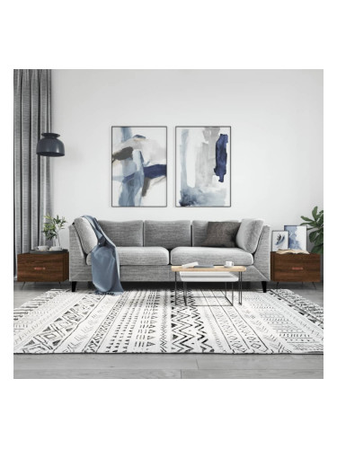 Sonata H Кафе маси, 2 бр, кафяв дъб, 50x50x40 см, инженерно дърво