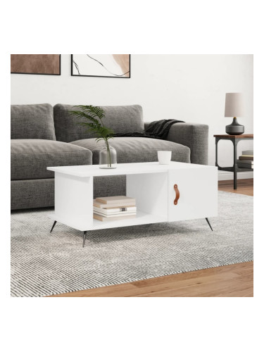 Sonata H Кафе маса, бяла, 90x50x40 см, инженерно дърво