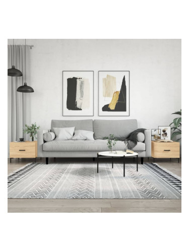 Sonata H Кафе маси, 2 бр, дъб сонома, 50x50x40 см, инженерно дърво