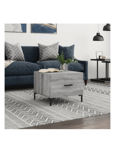 Sonata H Кафе маса, сив сонома, 50x50x40 см, инженерно дърво