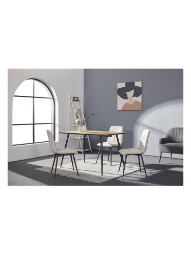 Трапезна маса PHILIP натурално/черно