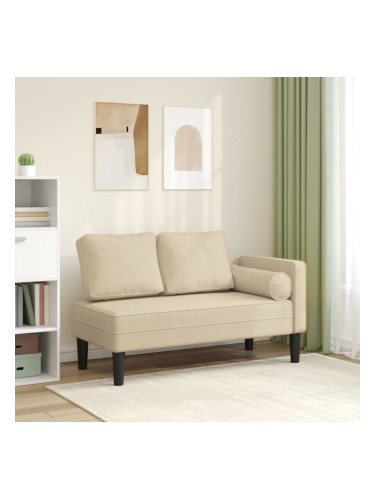 Sonata H Кушетка с възглавници, кремава, текстил